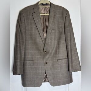Men’s Ralph Lauren Brown and Blue Checkered Silk and Wool Sports Coat